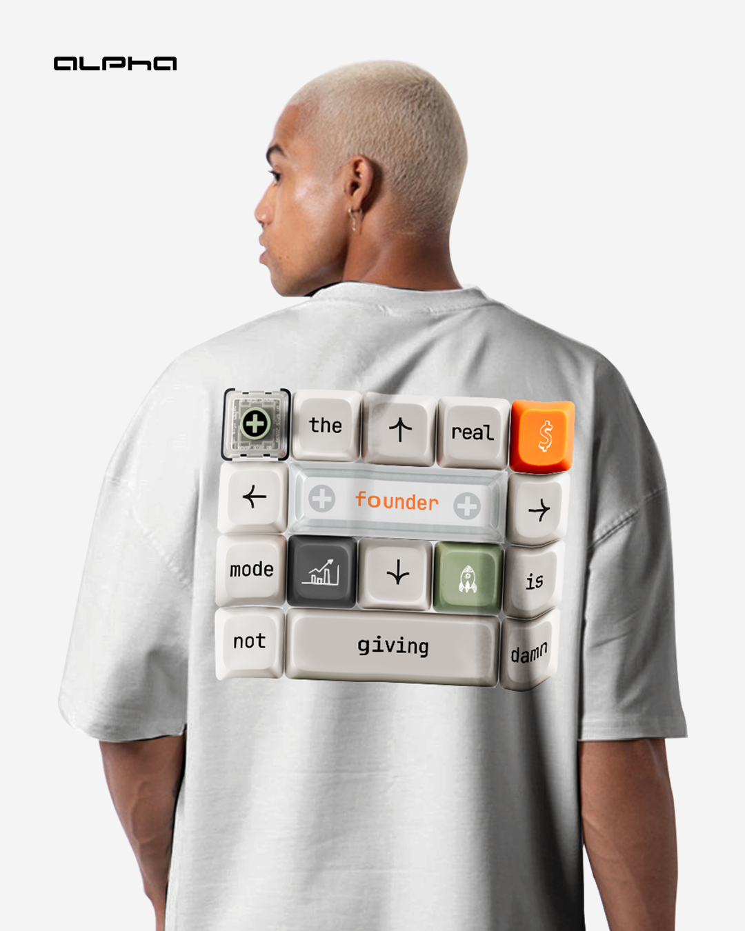 Launch Button Core Tee - Melange Gray